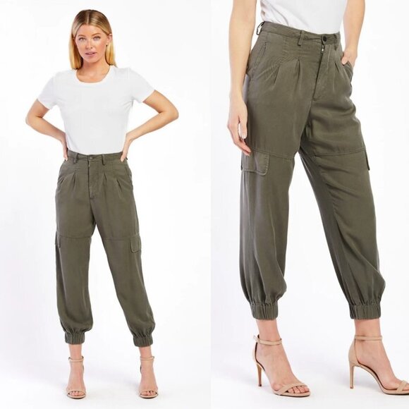 Velvet Heart Pants - NWT New Velvet Heart Laurent Pleated Olive Jogger Size L